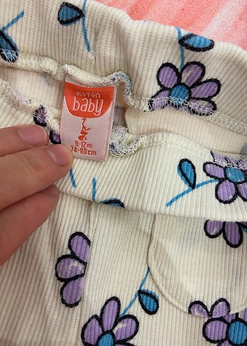 koton Kız Çocuk Çiçek Desenli Tayt - Görsel 2