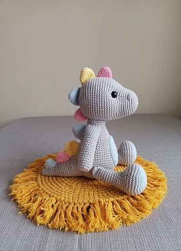  Beden Renk Dino Amigurumi Oyuncak El Yapımı