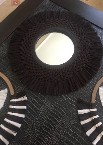 Zara Home Makrome duvar aynası seti