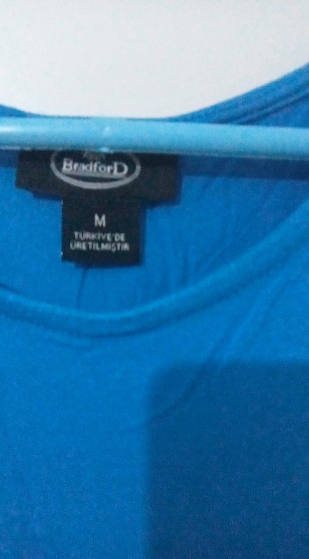 Mavi Kolsuz Hamile Midi Elbise - Görsel 2