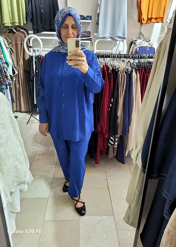 Lacivert Denim Rahat Kesim Kadın Takım