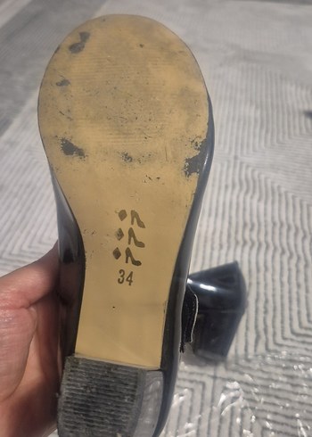 Kız Çocuk Siyah Rugan Topuklu ayakkabı - Görsel 3