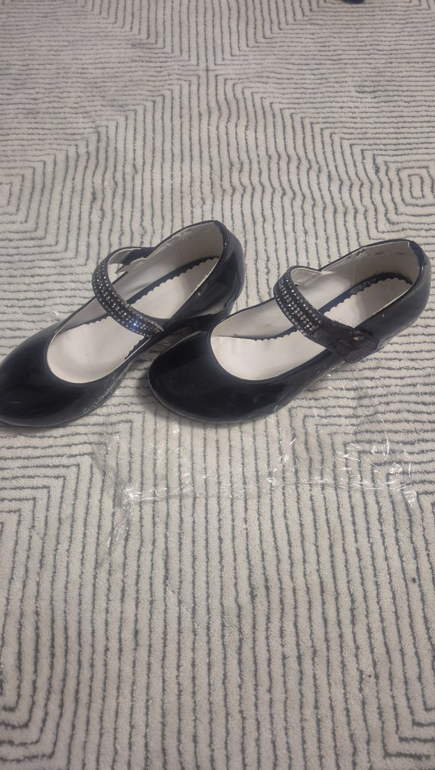 Kız Çocuk Siyah Rugan Topuklu ayakkabı - Görsel 2