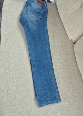 Kadın Gri Mavi Denim Midi Jean - Görsel 5