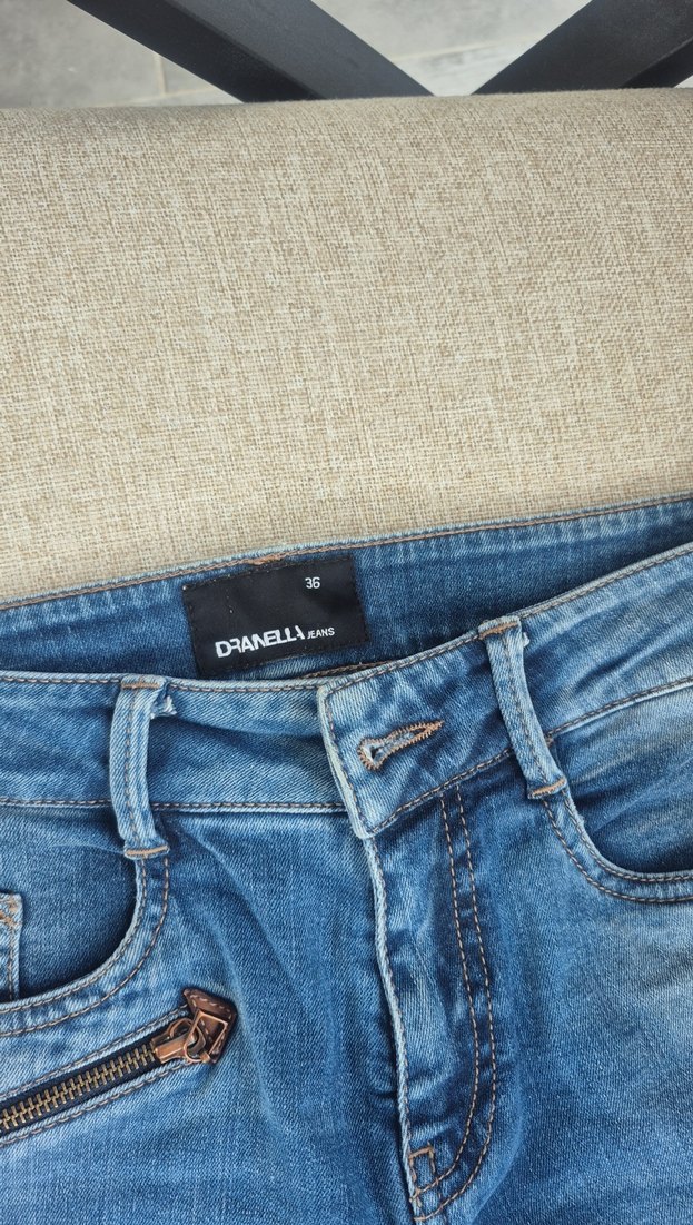 Kadın Gri Mavi Denim Midi Jean - Görsel 4