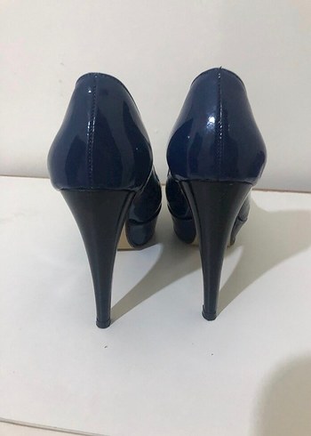 Kadın Mavi Platform Topuklu Ayakkabı 37 numara - Görsel 3