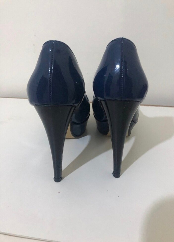 Kadın Mavi Platform Topuklu Ayakkabı 37 numara - Görsel 3