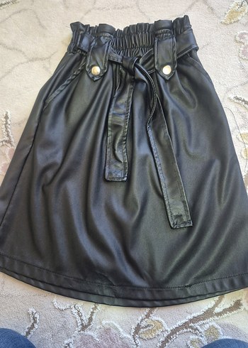 kız çoçuk deri etek - Görsel 2