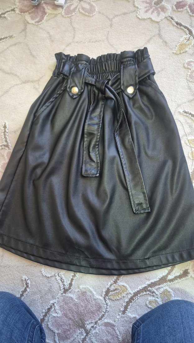 kız çoçuk deri etek - Görsel 2