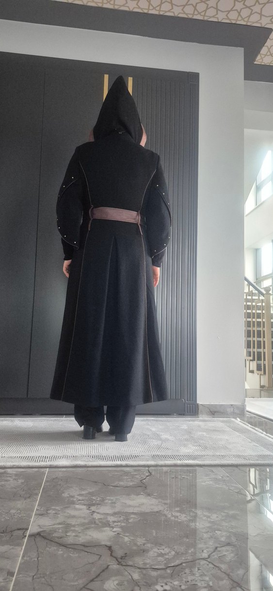 Siyah kışlık kap pardesü - Görsel 3