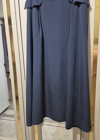 Gri Kadın Uzun Drapeli Etek - Görsel 2