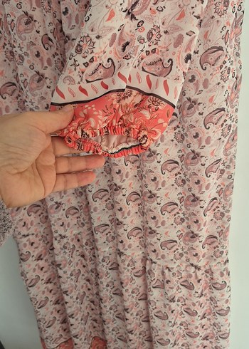 Uzun  şifon elbise - Görsel 3