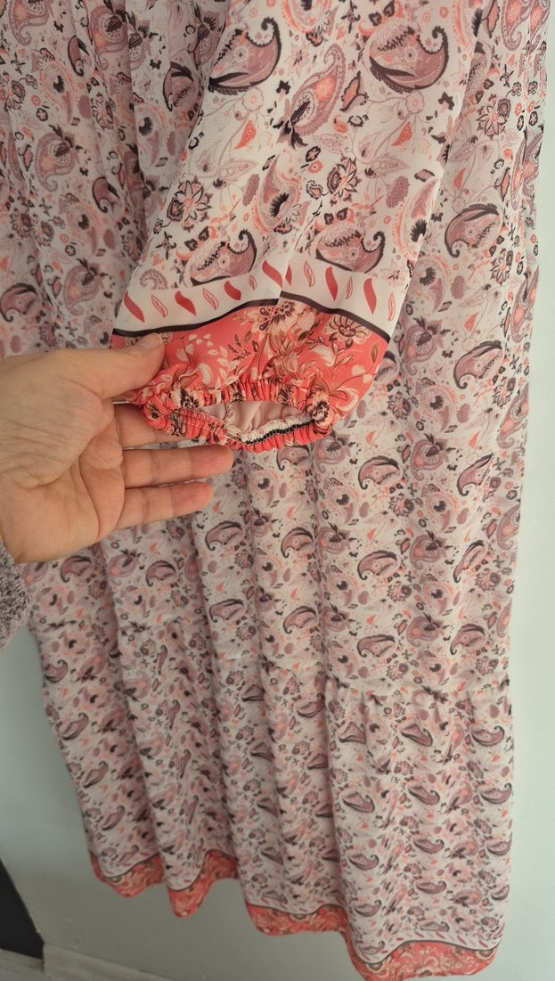 Uzun  şifon elbise - Görsel 3