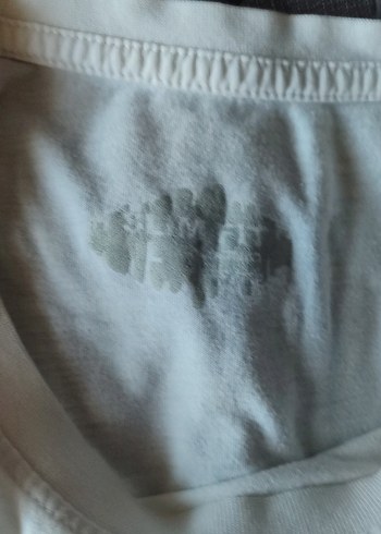 l Beden Beyaz Baskılı slim fit erkek t-shirt
