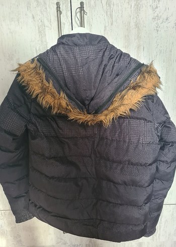 Tween Gri Kürklü Erkek Şişme Mont - Görsel 2