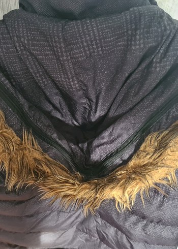 Tween Gri Kürklü Erkek Şişme Mont - Görsel 3