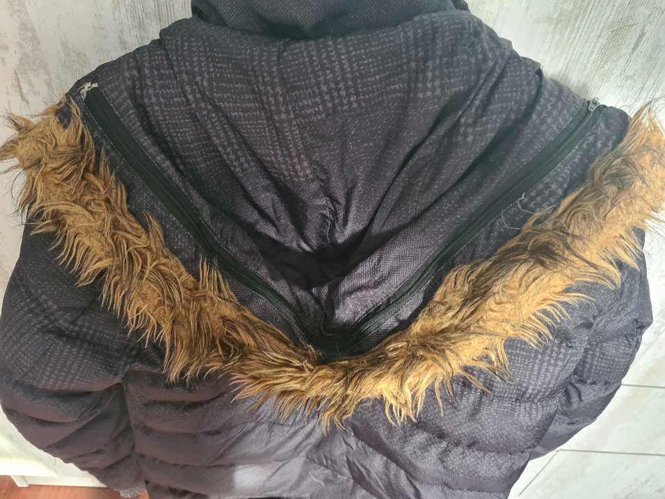 Tween Gri Kürklü Erkek Şişme Mont - Görsel 3