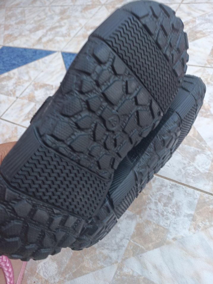 Erkek Spor Sandalet Siyah Cırtlı - Görsel 2