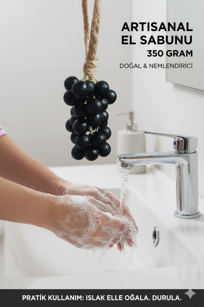 Doğal ve Nemlendirici El Sabunu üzüm salkım şeklinde - Görsel 4