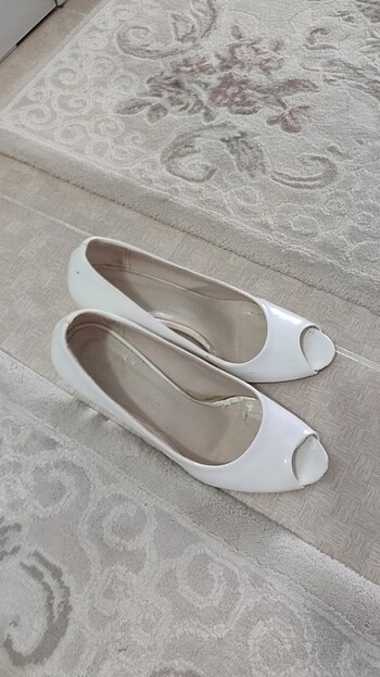 38 Beden Beyaz stiletto ayakkabi 