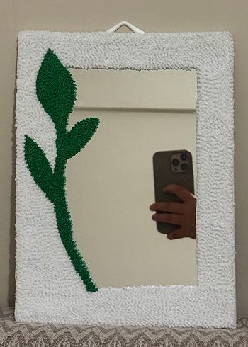 Diğer Punch Yeşil Yaprak Desenli ayna