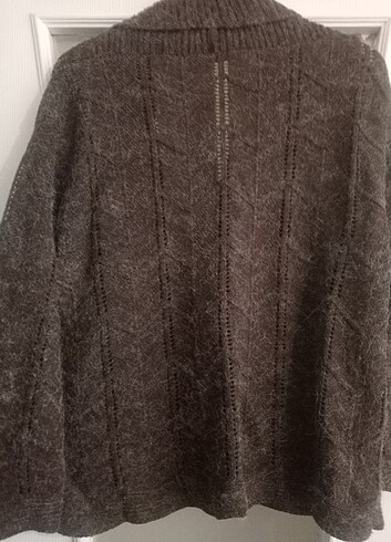 Kahverengi yün hırka  - Görsel 2