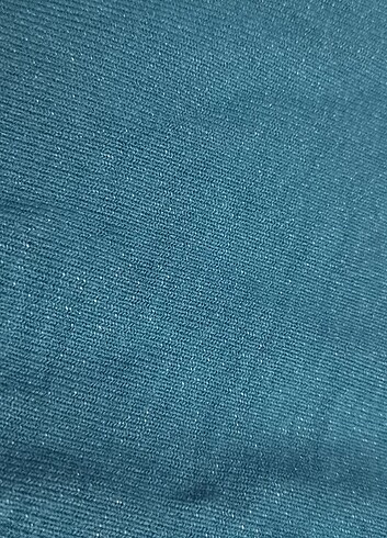 Petrol mavisi simli bayan bluzu - Görsel 6