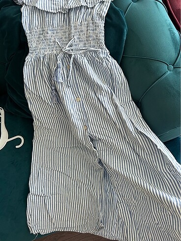 xs Beden mavi Renk Zara midi boy elbise