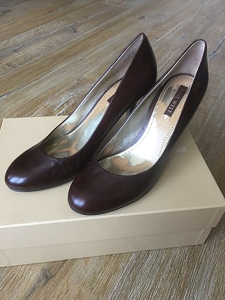 Nine West Ninewest kahverengi deri ayakkabı