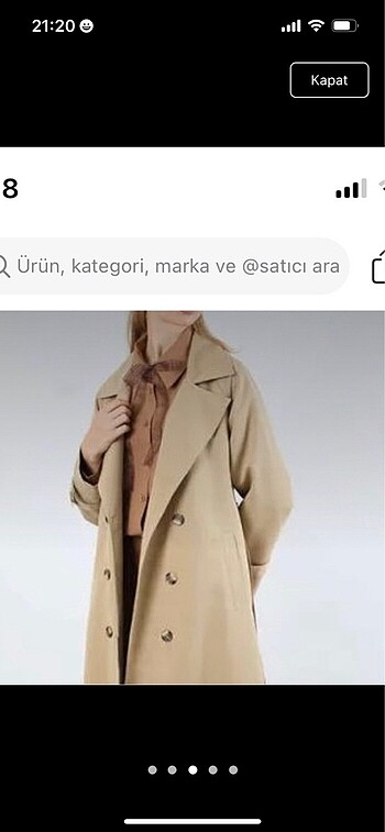 42 Beden Mevsimlik trenckot