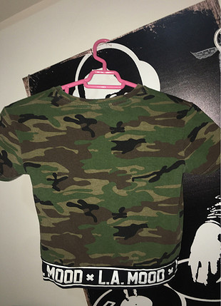 Zechka askeri desen yazılı tshirt