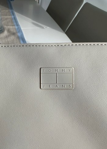 tommy Bej Deri Kadın Omuz Çantası - Görsel 3