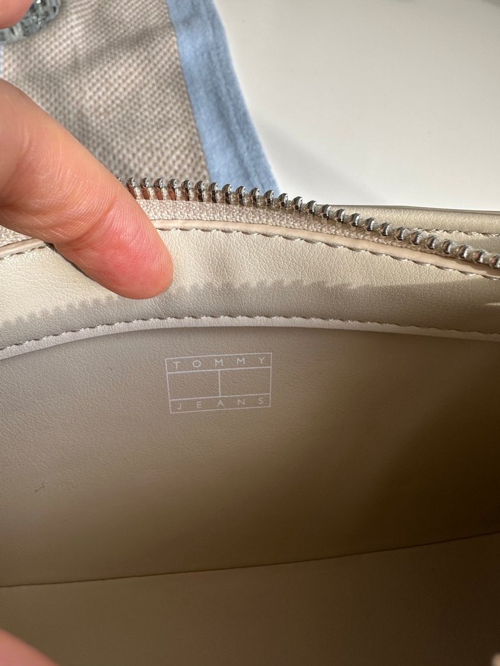 tommy Bej Deri Kadın Omuz Çantası - Görsel 4