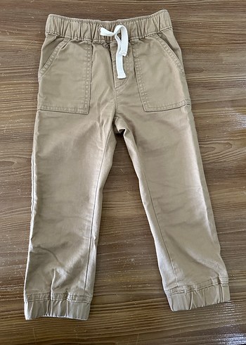 Erkek Çocuk Bej Kemerli Rahat Pantolon - Görsel 2