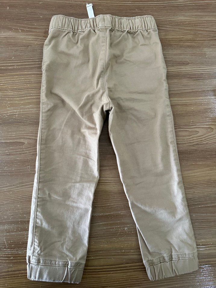 Erkek Çocuk Bej Kemerli Rahat Pantolon - Görsel 4