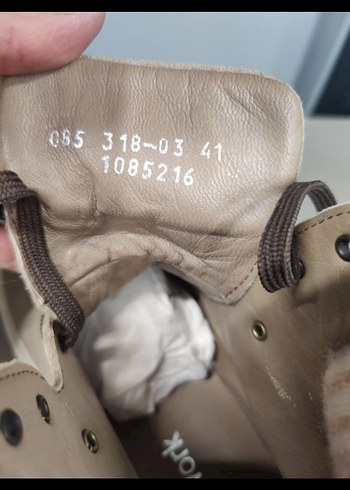 Network marka 41 numara Bej Süet Bağcıklı Bot - Görsel 3