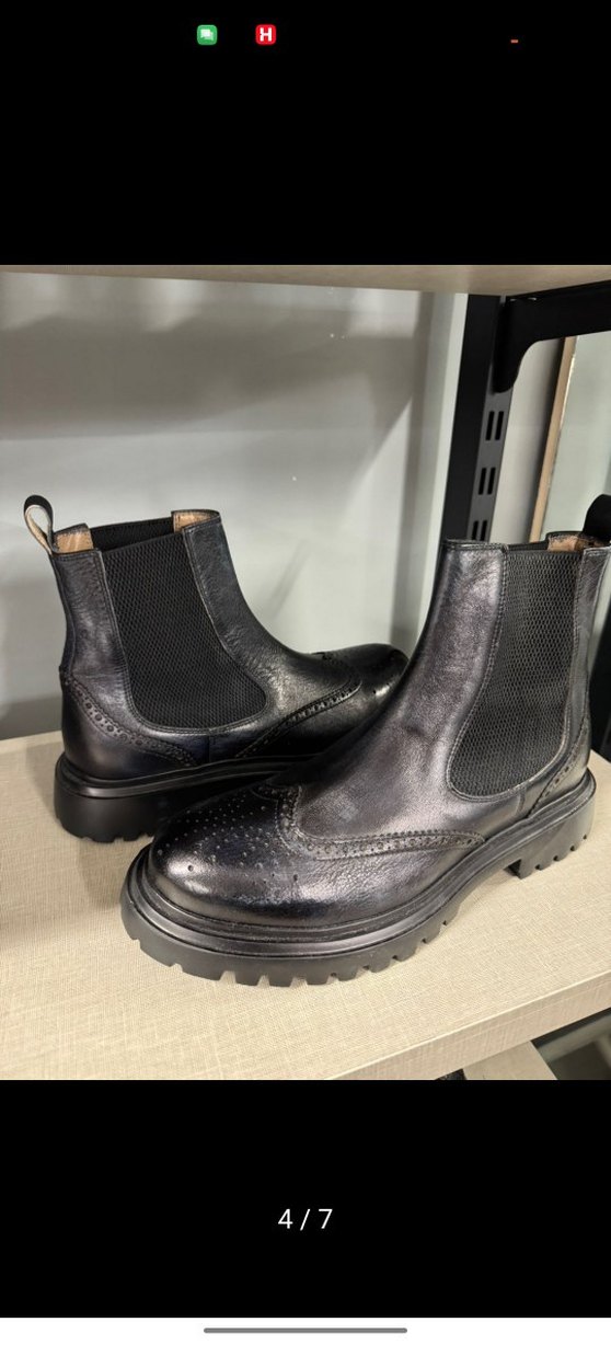 Network marka 40 numara Siyah Deri Bot - Görsel 4