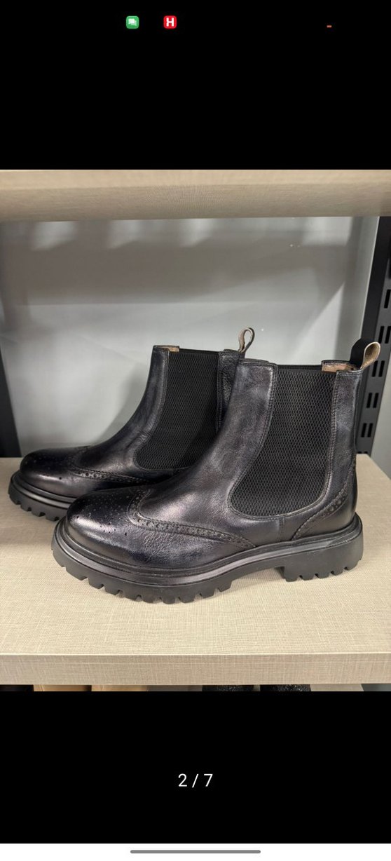 Network marka 40 numara Siyah Deri Bot - Görsel 2