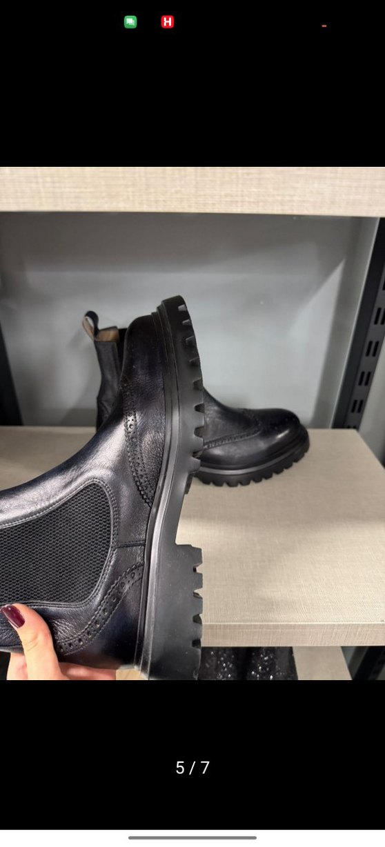 Network marka 40 numara Siyah Deri Bot - Görsel 5