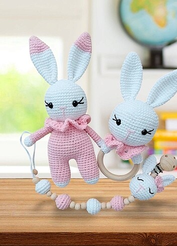 Yenı doğan set amigurumi oyuncaklar