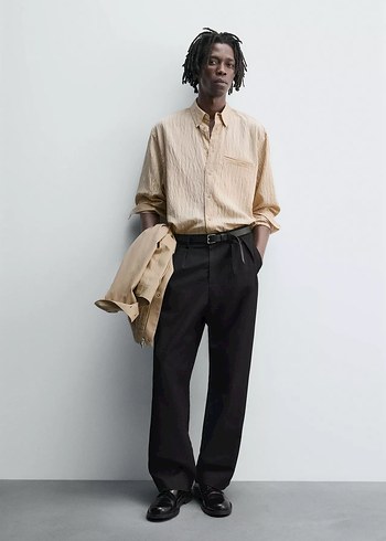 DÖKÜMLÜ ÇİZGİLİ GÖMLEK - Görsel 3