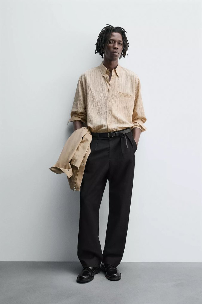 DÖKÜMLÜ ÇİZGİLİ GÖMLEK - Görsel 3