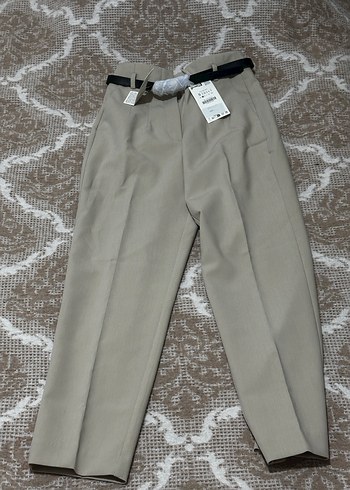 Kadın Kemerli Deri Cigarette Pantolon - Görsel 2