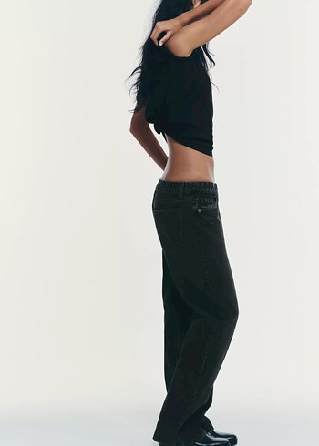 TRF GENİŞ PAÇA DÜŞÜK BEL JEAN - Görsel 7