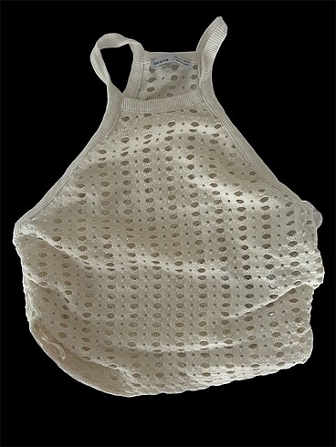 Bershka krem rengi crop