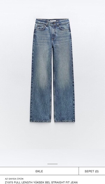 Zara straight fit jean