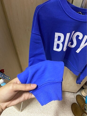 s Beden lacivert Renk Crop sweat