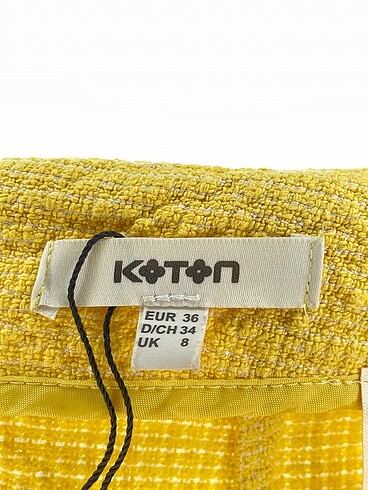 36 Beden sarı Renk Koton Mini Etek %70 İndirimli.