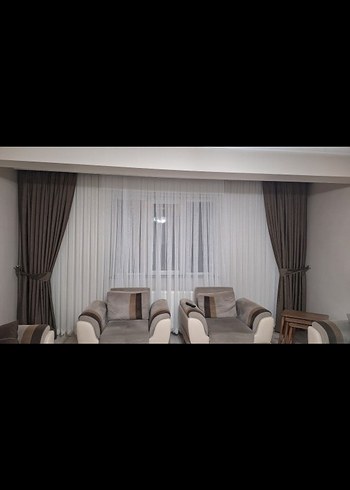 Taç donattı fon perde