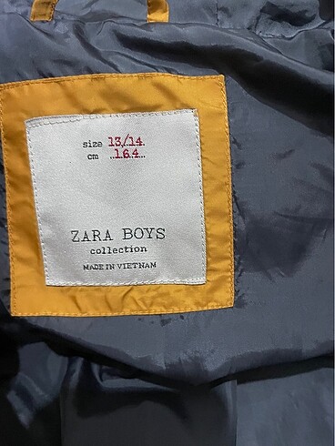13-14 Yaş Beden sarı Renk Zara erkek çocuk mont